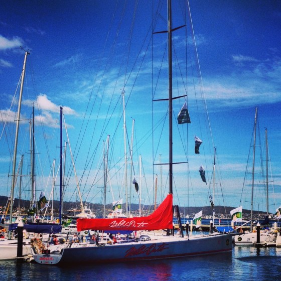 Wild Oats XI in Hobart Harbour