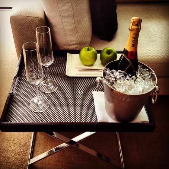 Champagne on arrival