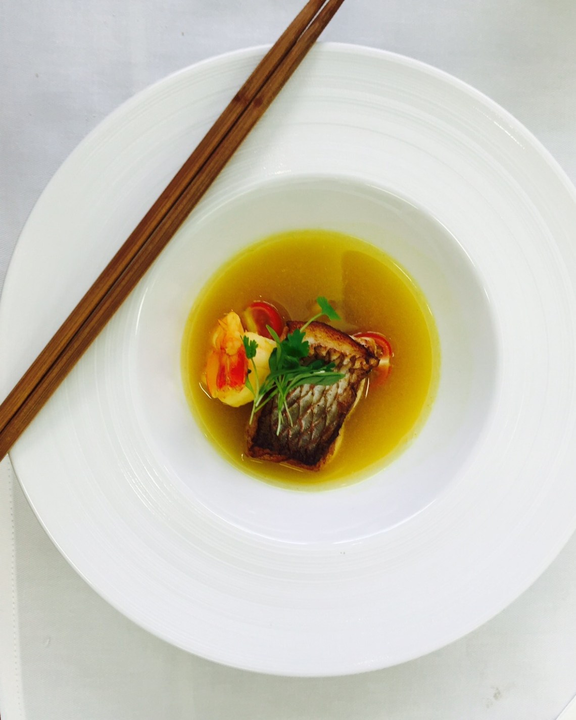 First Class Dining Garuda Indonesia